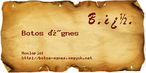 Botos Ágnes névjegykártya